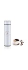 LIGHTZER Water Bottle Tea Infuser Bottle Thermoses Travel Mug with Smart LCD Touch Screen Keep Hot Or Cold Car Portable Travel Tea Coffee Vacuum Cup, 500ml White