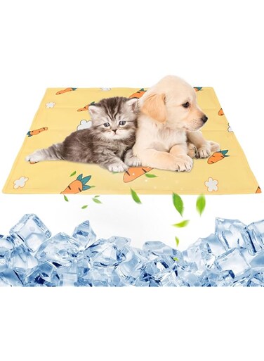 Pet Cooling Mat, Rabbit Cooling Pad Hamster Small Animals Cooling Mat Bed, Self-Cooling Pad Mat, Soft and Ease for Small Pet Dog Pet Puppy Guinea Hamster Rabbits Cat (40 * 30cm /15.7 * 11.8in)