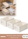 3 Pack Wardrobe Clothes Organizer,Closet Storage Boxes and Storage Foldable Jeans Drawer Closet Organizer,Clothes Storage Bins,Fabric Organizer Clothes Storage with Clear Window for Clothes, Jeans, Pants, Sweaters, Dress (3 Pcs)