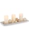 Romadedi Wooden Decorative Tray Candle Holder - 13.5 inch Wood Long Narrow Tray Home Decor Small Rustic Farmhouse Centerpieces Trays for Coffee Table Dining Room Living Room, Whitewashed
