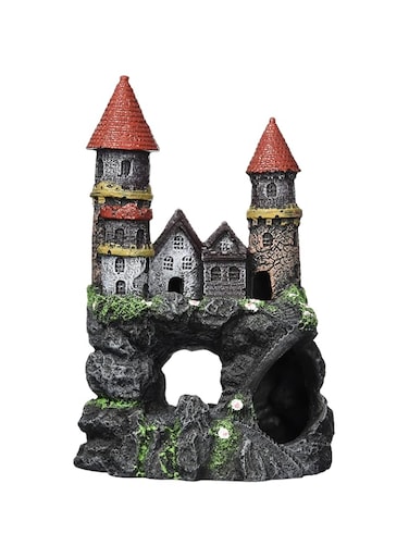 Penn-Plax Age-of-Magic Enchanted Castle Aquarium Decoration &ndash; Safe for Freshwater and Saltwater Fish Tanks &ndash; Medium