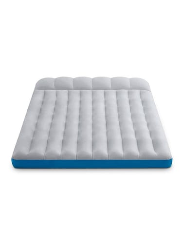 Inflatable Camping Mat/Airbed Combination Grey/Blue 76x50x9.5inch
