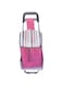2-in-1 Shopping Cart with Folding Chair, Portable Grocery Cart with Seat, Lightweight Shopping Trolley, for Shopping and Rest (Red)