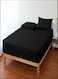 Black Striped Queen Bed Sheet Sets Cotton 3 Piece Set Deep Pocket 180x200+25cm