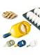 2 In 1 Dumpling Maker, Dumpling Skin Maker Mould, Kitchen Dumpling Making Tool with Stuffing Spoon, Multi-function DIY Manual Dumpling Press Molds Set (Yellow)