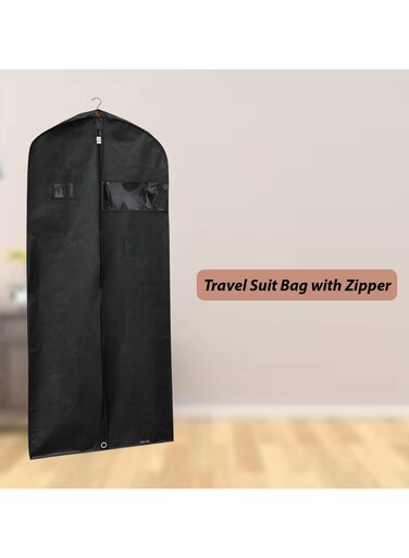 Travel Suit Bag with Zipper Tour Garment Bag for Protecting Outfits Carrying Outfit 110x60cm