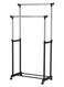 Pole Clothes Portable Rack Silver/Black 84.5x43cm