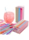 THE WHITE SHOP Bulk Colorful Neon Drink Stirrers, Coffee Stirrers (500-Pack); Each Drink Stirrer Is 7.5"; (500) Coffee Stir Straws, Stirring Straws, Cocktail Straws