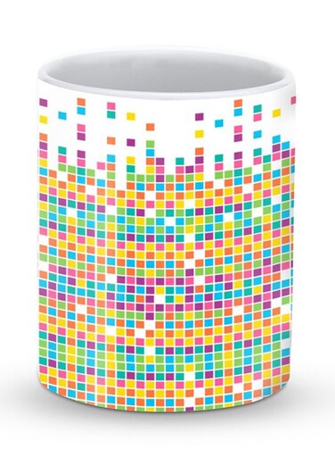 Premium Falling Tiles Designer Mug Multicolour