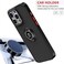 Iphone 16 Case Cover Metal Ring Holder Grip Kickstand Car Magnetic Mount Shockproof Matte Hard Back Bumper Case for Iphone 16 5G 2024 Blue