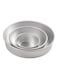 3-Piece Round Baking Pan Set Silver 30x5x30cm