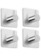 Sulfar Adhesive Hooks Bathroom Towel Shower Hooks Anti-Skid Heavy Duty Wall Hooks Hanger Stick On Hooks for Hanging Towels, Robes, Coats, Keys, Calendars-Bathroom Home Kitchen - 4 Packs
