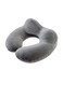 Inflatable U Shape Travel Pillow Cotton Grey 9.7 x 6.3 x 2cm