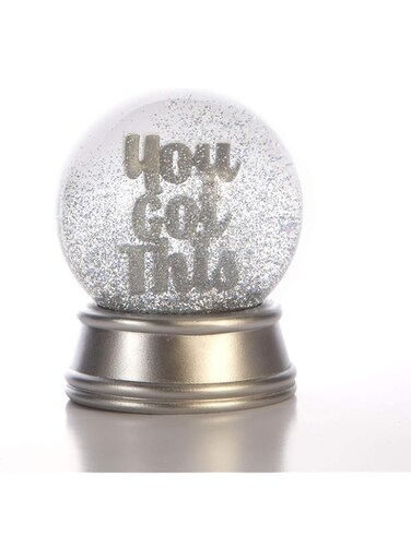 Boxer Gifts Got This Novelty Glitter Snow Globe Ornament   Inspirational &amp; Motivations Gift for Her, Silver, 1