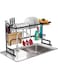 Shelf Shelves رف رفوف Lyg Dish Rack Over-The Sink Drying Display Stand, Draining Organizer with Utensil Holder Hooks for Kitchen Counter Storage Dishes,