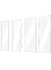 TTSAM 4 Pieces Large Clear Acrylic Cake Scraper Set Cakes Smoother Scraper Cake Stripes Edge Contour Comb for DIY Icing Frosting Buttercream Cream Decorating Kitchen Baking Tool Mousse Pastry Cutter