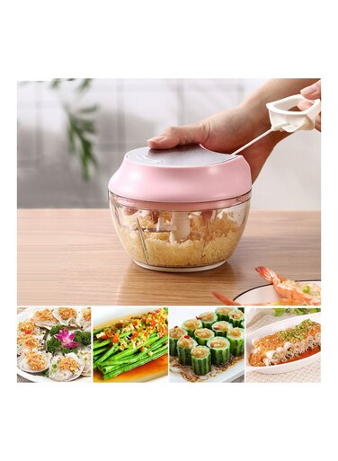 Food Chopper for Onion Veggies Fruits Nuts Herbs Multicolour 8.50 x 14.00 x 0.25cm