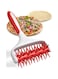 NALACAL Pizza Dough Roller and Docker Set, Pizza Docking Tool for Home &amp; Commercial Kitchen - Pizza Making Accessories That Prevent Dough from Blistering, Time-saver Pizza Dough Docker, Red
