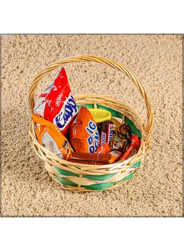 YATAI Handmade Multi-Purpose Wicker Woven Basket with Handle   Handmade Natural Flower &amp; Picnic Basket   Easter Basket   Wedding Flower Girl Basket (Small)