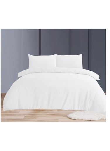 6-Piece Luxurious Soft Touch Durable Lightweight Fabric King Size Bedding Set 1 pc Duvet Cover 220x240cm 1x Fitted Bed Sheet 200x200+25cm 4xPillow Cases 48x74cm Microfiber White