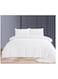 6-Piece Luxurious Soft Touch Durable Lightweight Fabric King Size Bedding Set 1 pc Duvet Cover 220x240cm 1x Fitted Bed Sheet 200x200+25cm 4xPillow Cases 48x74cm Microfiber White