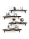 COOLBABY Corner Floating Shelves for Wall Set of 4 Rustic Wood Wall Shelves Storage Display Shelf Decor