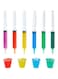 THE WHITE SHOP 50 PCS Jelly Shot Set, Include 25 1.5 OZ Syringes and 25 2 OZ Small Cups with Lids, Reusable Jelly Shot Containers and Plastic Cups Great for Halloween Thanksgiving Christmas Party