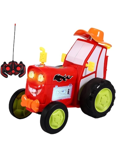 TERRIFI Crazy Jumping Car Toy, Fast Stunt RC Cars, with Lights &amp; Music, Wireless Remote Dancing Stunt Car, Double Sided Driving Trucks, RC Crawler Toy Cars for Kids Gift for Kids (Red)