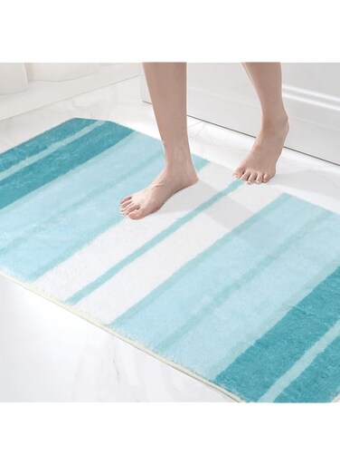 URbazaar Bathroom Rugs Bath Mat, 50x80cm, Non-Slip Fluffy Soft Plush Microfiber Shower Carpet Rug, Machine Washable Quick Dry Ultra Shaggy Bath Mats for Tub, Bathroom and Shower (Green)