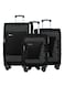 PARAJOHN  Hyper Trek 3 Pieces Set 8 Wheels Soft Luggage - Black