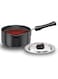 HAWKINS Futura Hard Anodised Saucepan With Steel LID and Induction Compatible Base, 3.25mm Thick, Black, 2 Litres, IS21
