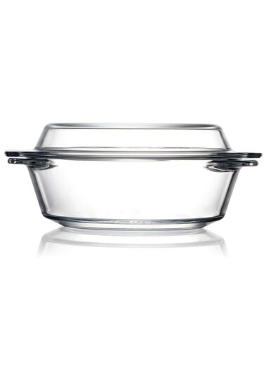 Glass Baking Dish With Lid, 1.0 L, Borosilicate Oven Safe Bakeware for Baking Roasting Serving Storage and Freezing