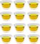 Lihan 12pcs Double Wall Clear Glass Teacups Set - 50ml