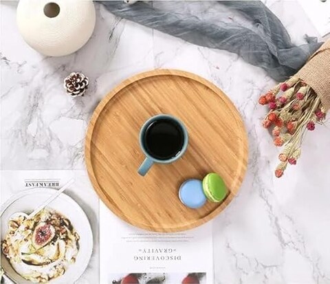 Lihan Wooden Round Plate, 30 x 30 cm