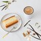 Liying 6Pcs Gold Topper Design Stainless Steel Dinner Fork Set 21cm x 2.5cm, Modern Silver Big Fork for Home, Kitchen, Restaurant, Fine Edge &amp; Mirror Polished, Dishwasher Safe