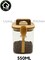 Liying Borosilicate Square Glass Jars with Oak Wood Lids and Wooden Spoon, Decorative and Durable (12 * 10.5cm) for Candy, Cookies, Spices, Coffee Beans
