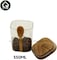 Liying Borosilicate Square Glass Jars with Oak Wood Lids and Wooden Spoon, Decorative and Durable (12 * 10.5cm) for Candy, Cookies, Spices, Coffee Beans
