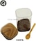 Liying Borosilicate Square Glass Jars with Oak Wood Lids and Wooden Spoon, Decorative and Durable (12 * 10.5cm) for Candy, Cookies, Spices, Coffee Beans
