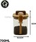 Liying Borosilicate Square Glass Jars with Oak Wood Lids and Wooden Spoon, Decorative and Durable (12 * 10.5cm) for Candy, Cookies, Spices, Coffee Beans
