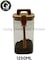 Liying Borosilicate Square Glass Jars with Oak Wood Lids and Wooden Spoon, Decorative and Durable (18 * 10.5cm) for Candy, Cookies, Spices, Coffee Beans
