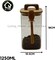 Liying Borosilicate Square Glass Jars with Oak Wood Lids and Wooden Spoon, Decorative and Durable (18 * 10.5cm) for Candy, Cookies, Spices, Coffee Beans
