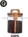 Liying Borosilicate Round Glass Jars with Oak Wood Lids and Wooden Spoon, Decorative and Durable (10 * 10.5cm) for Candy, Cookies, Spices, Coffee Beans&hellip;
