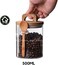 Liying Borosilicate Round Glass Jars with Oak Wood Lids and Wooden Spoon, Decorative and Durable (10 * 10.5cm) for Candy, Cookies, Spices, Coffee Beans&hellip;
