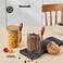Liying Borosilicate Round Glass Jars with Oak Wood Lids and Wooden Spoon, Decorative and Durable (10 * 10.5cm) for Candy, Cookies, Spices, Coffee Beans&hellip;
