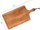 Liying 18X45cm oak Wooden Pizza Tray Rectangle Pizza Board with Handle for Cutting Board, Wood Bread Board, Pizza Tray, Fruit Cutting Board and Bakeware
