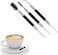 Liying Latte Art Set 3 Tools set Include Spoon &amp; Lance, Spatula &amp; Spike and Knob &amp; Hook Decorating Pen for Latte Art, Cappuccino and Espresso
