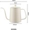 Liying 600ml Stainless Steel pour-over Coffee Kettle Drip Coffee Pot and Lid, Long Narrow Spout Coffee Pot Tea Stove Kettles for Home Brewing, Camping and Traveling (White)
