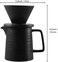 Liying Handmade Pour Over Coffee Maker Set, Ceramic Coffee Brewer Hand Drip Cone Dripper &amp; Coffee Pot Microwaveable (475ml)
