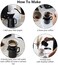 Liying Handmade Pour Over Coffee Maker Set, Ceramic Coffee Brewer Hand Drip Cone Dripper &amp; Coffee Pot Microwaveable (475ml)
