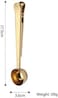 Liying Coffee Scoop Clip Stainless Steel Tablespoon Coffee Spoon With long handle Multifunction Sealing Bag Clip For Tea, Coffee, Protein Powder, Instant Drinks (Gold)
